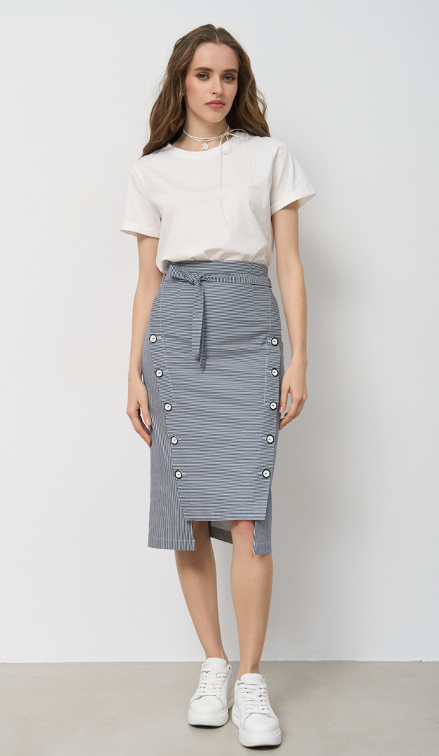 Фото ubka-midi-v-polosku-001 товара Юбка миди в полоску