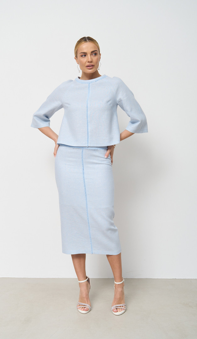 Фото ubka-s-bahromoj-golubaa-03 товара Юбка с бахромой голубая0