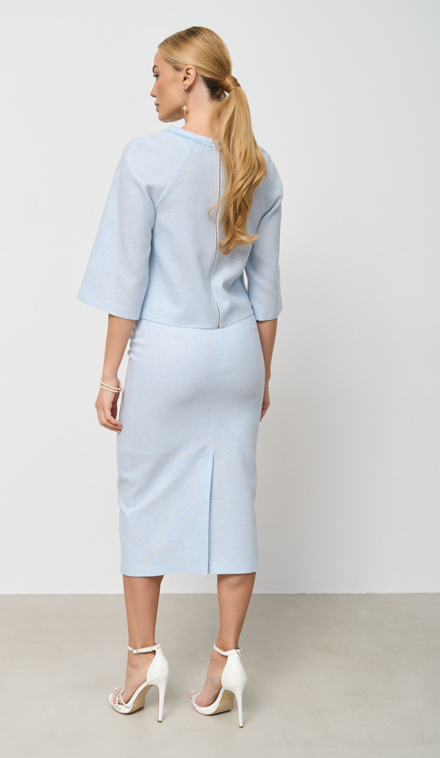 Фото ubka-s-bahromoj-golubaa-05 товара Юбка с бахромой голубая0