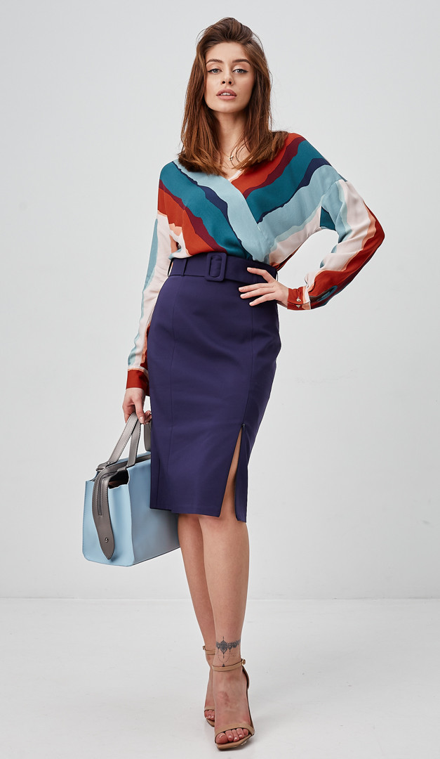 Фото ubka-s-zavysennoj-taliej-sinaa-07 товара Юбка с завышенной талией синяя0