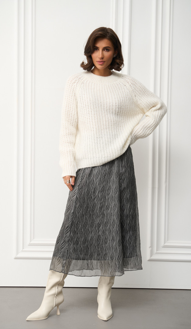 Фото ubka-sifonovaa-midi-seraa-2 товара Юбка шифоновая миди серая0