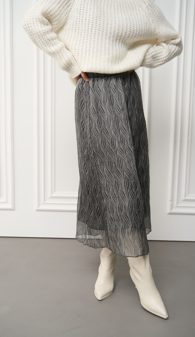 Фото ubka-sifonovaa-midi-seraa-4 товара Юбка шифоновая миди серая0