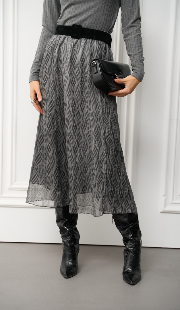 Фото ubka-sifonovaa-midi-seraa-6 товара Юбка шифоновая миди серая0