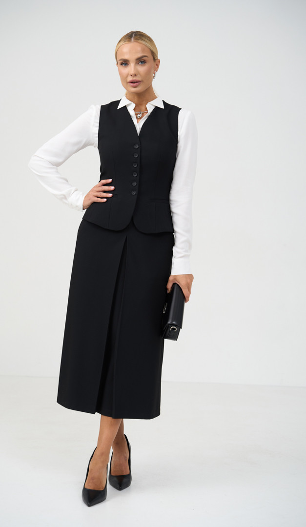 Фото ubka-trapecia-midi-cernaa-03 товара Юбка трапеция миди черная0