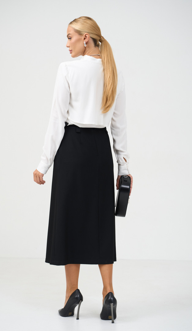 Фото ubka-trapecia-midi-cernaa-05 товара Юбка трапеция миди черная0