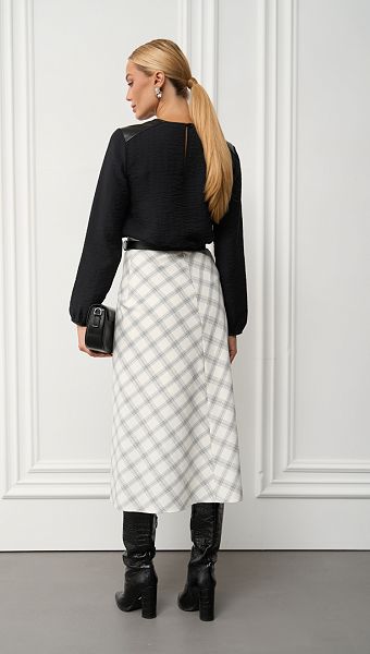 Фото ubka-trapecia-molocnaa-v-kletocku-5 товару Спідниця трапеція молочна в клітинку0 Фото ubka-trapecia-molocnaa-v-kletocku-5 товару Спідниця трапеція молочна в клітинку0