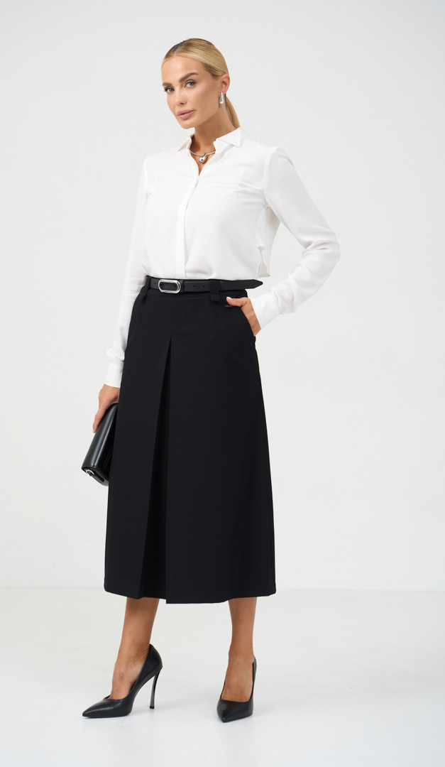 Фото ubka-trapecia-s-karmanami-cernaa-05 товара Юбка трапеция с карманами черная0