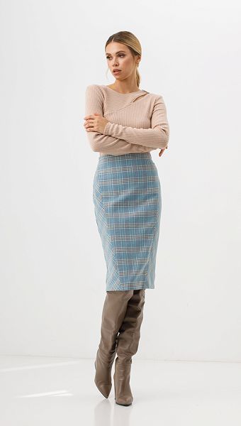 Фото ubka-v-kletku-golubaa-01 товару Спідниця в клітинку блакитна0 Фото ubka-v-kletku-golubaa-01 товару Спідниця в клітинку блакитна0