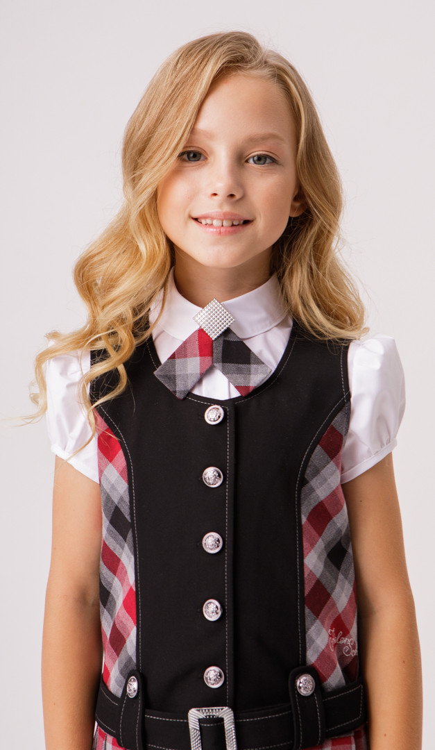 Фото ukrasenie-galstuk-dla-devocki-sero-bordovaa-kletka-03 товара Украшение галстук для девочки серо-бордовая клетка0