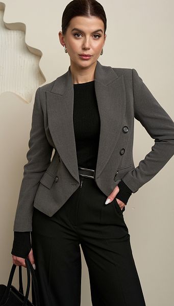 Фото zaket-dvuhbortnyj-seryj-11 товара Жакет двухбортный серый Фото zaket-dvuhbortnyj-seryj-11 товара Жакет двухбортный серый