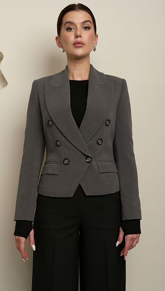 Фото zaket-dvuhbortnyj-seryj-14 товару Жакет двобортний сірий0 Фото zaket-dvuhbortnyj-seryj-14 товару Жакет двобортний сірий0