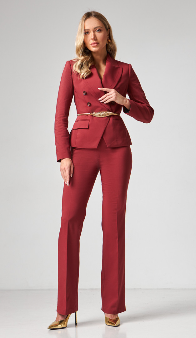 Фото zaket-dvuhbortnyj-terrakotovyj-01 товару Жакет двобортний теракотовий