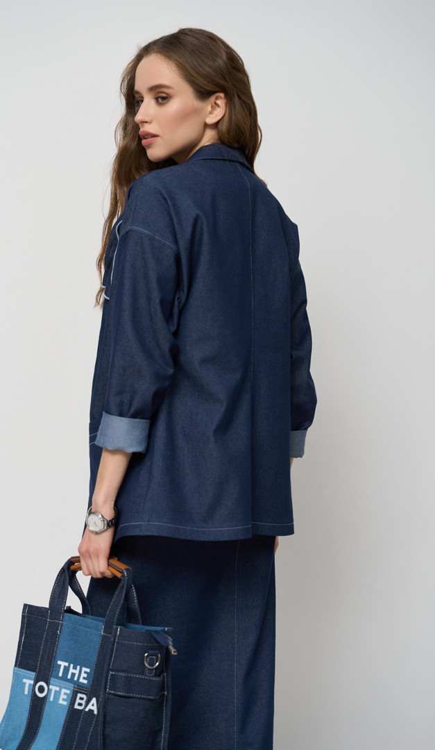 Фото zaket-dzinsovyj-pramoj-06 товара Жакет джинсовый прямой.0