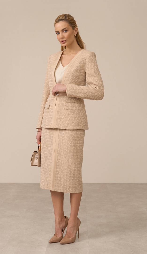 Фото zaket-tvidovyj-bezevyj-03 товару Жакет твідовий бежевий0