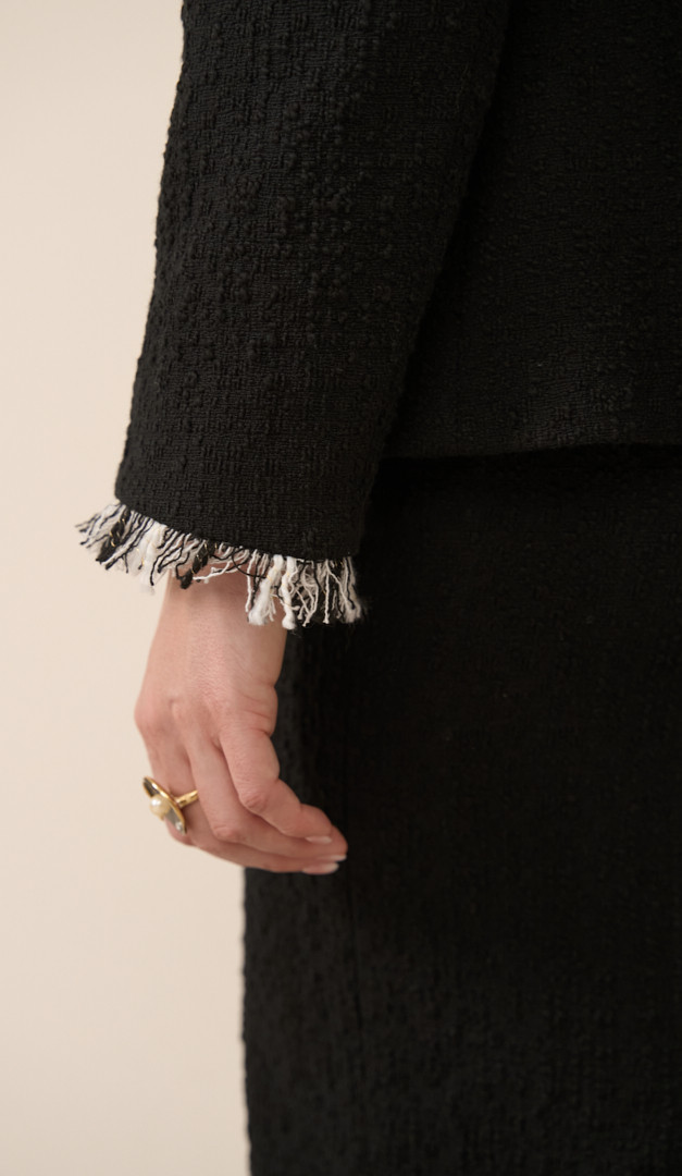 Фото zaket-tvidovyj-cernyj-06 товара Жакет твидовый черный0