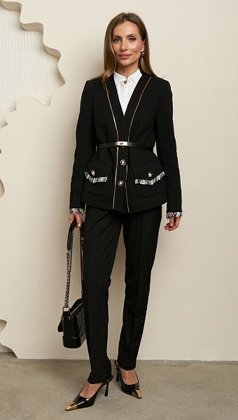 Фото zaket-tvidovyj-cernyj-1 товара Жакет твидовый черный0 Фото zaket-tvidovyj-cernyj-1 товара Жакет твидовый черный0