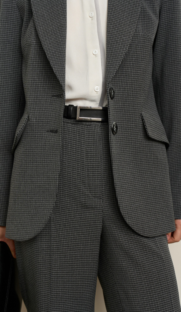 Фото zaket-zenskij-cernyj-melanz-04 товару Жакет жіночий чорний меланж0