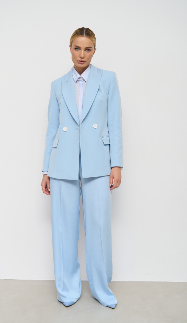 Фото zaket-zenskij-dvubortnyj-goluboj-03 товару Жакет жіночий двобортний блакитний0