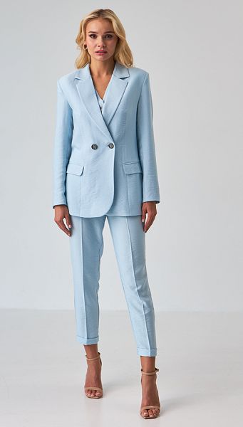 Фото zaket-zenskij-goluboj-01 товару Жакет жіночий блакитний Фото zaket-zenskij-goluboj-01 товару Жакет жіночий блакитний