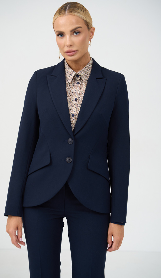 Фото zaket-zenskij-klassiceskij-sinij-2 товару Жакет жіночий класичний синій1