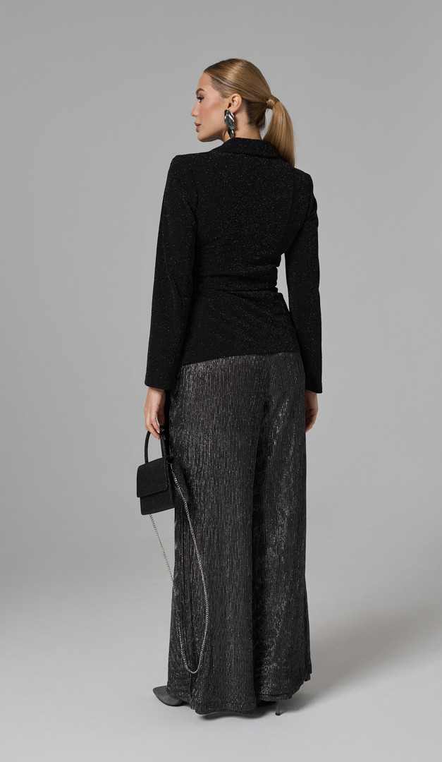 Фото zaket-zenskij-prazdnicnyj-cernyj-06 товару Жакет жіночий святковий чорний0