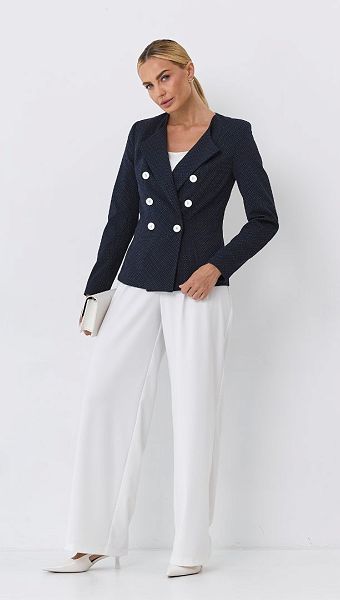 Фото zaket-zenskij-sinij-v-tocku-3 товара Жакет женский синий в точку0 Фото zaket-zenskij-sinij-v-tocku-3 товара Жакет женский синий в точку0