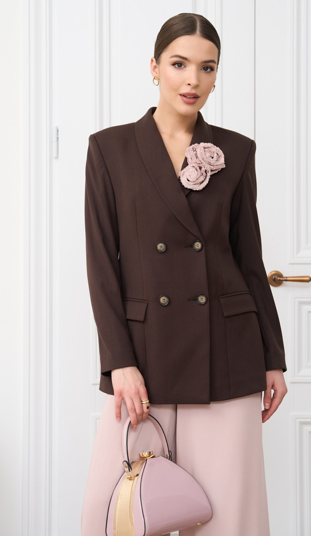 Фото zaket-zenskij-sokoladnyj-005 товару Жакет жіночий шоколадний0