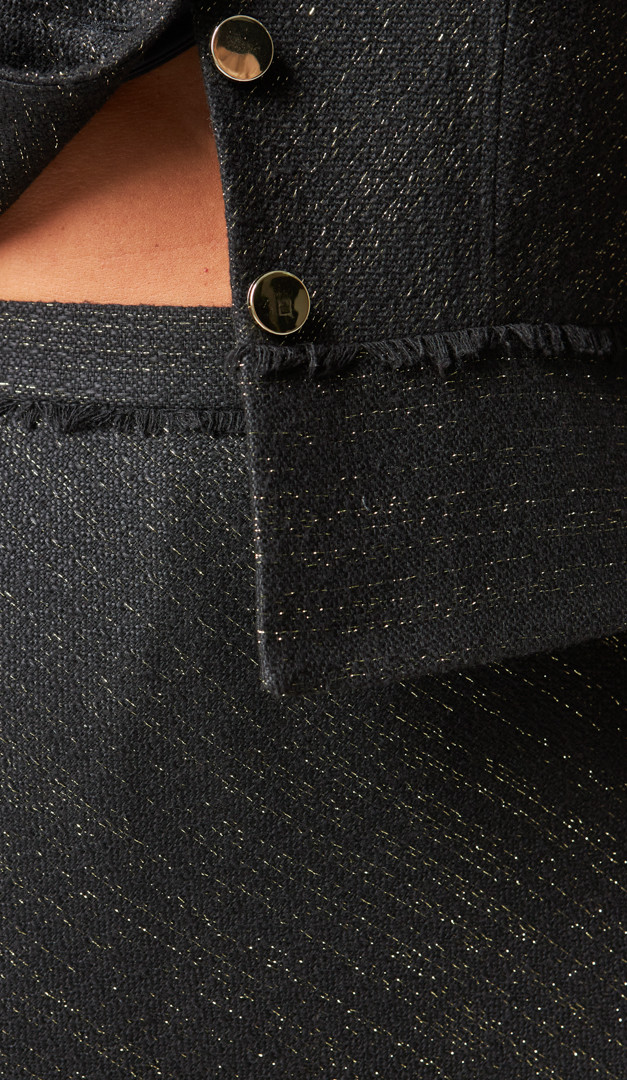 Фото zaket-zenskij-tvidovyj-cernyj-07 товара Жакет женский твидовый чёрный0