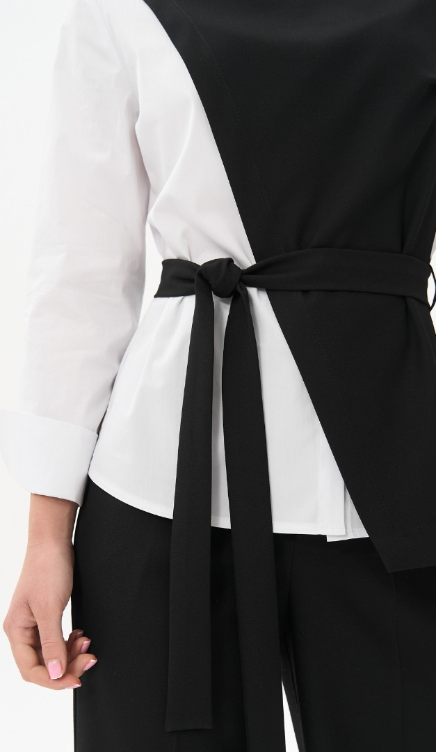 Фото zilet-asimmetricnyj-s-remnami-cernyj-05 товара Жилет асимметричный с ремнями черный0