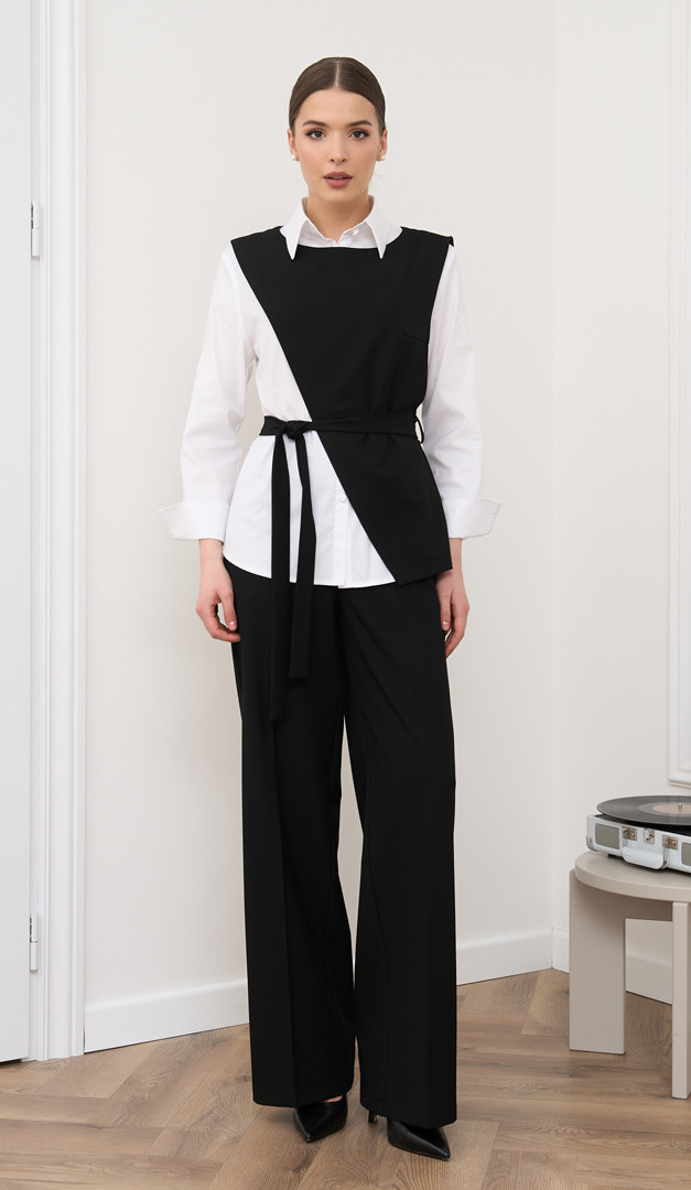 Фото zilet-assimetricnyj-cernyj-01 товару Жилет асиметричний чорний