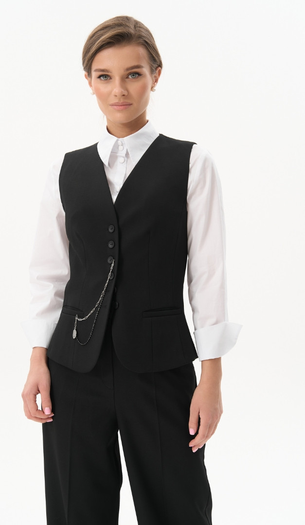 Фото zilet-cernyj-na-pugovicah-02 товара Жилет черный на пуговицах0