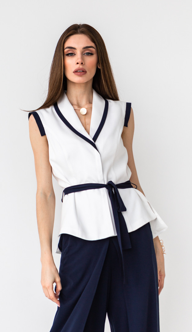 Фото zilet-s-kontrastnoj-otdelkoj-02 товару Жилет з контрастним оздобленням