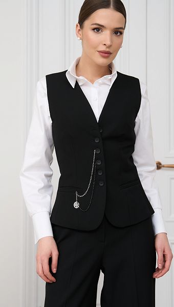 Фото zilet-zenskij-klassiceskij-cernyj-9 товару Жилет жіночий класичний чорний0 Фото zilet-zenskij-klassiceskij-cernyj-9 товару Жилет жіночий класичний чорний0