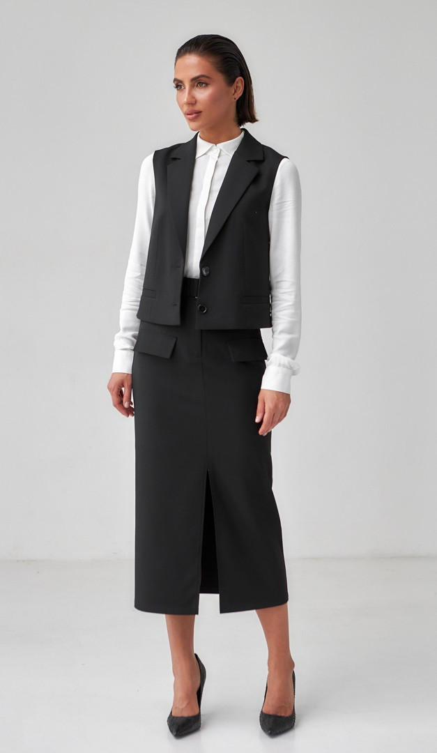 Фото zilet-zenskij-pramoj-cernyj-02 товару Жилет жіночий прямий чорний0