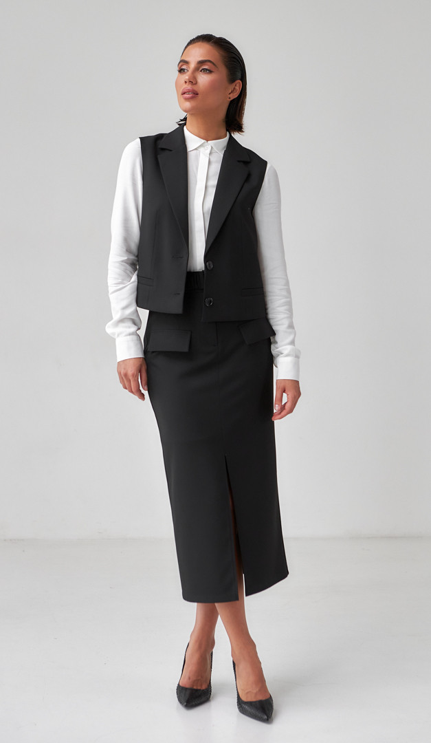 Фото zilet-zenskij-pramoj-cernyj-04 товару Жилет жіночий прямий чорний0