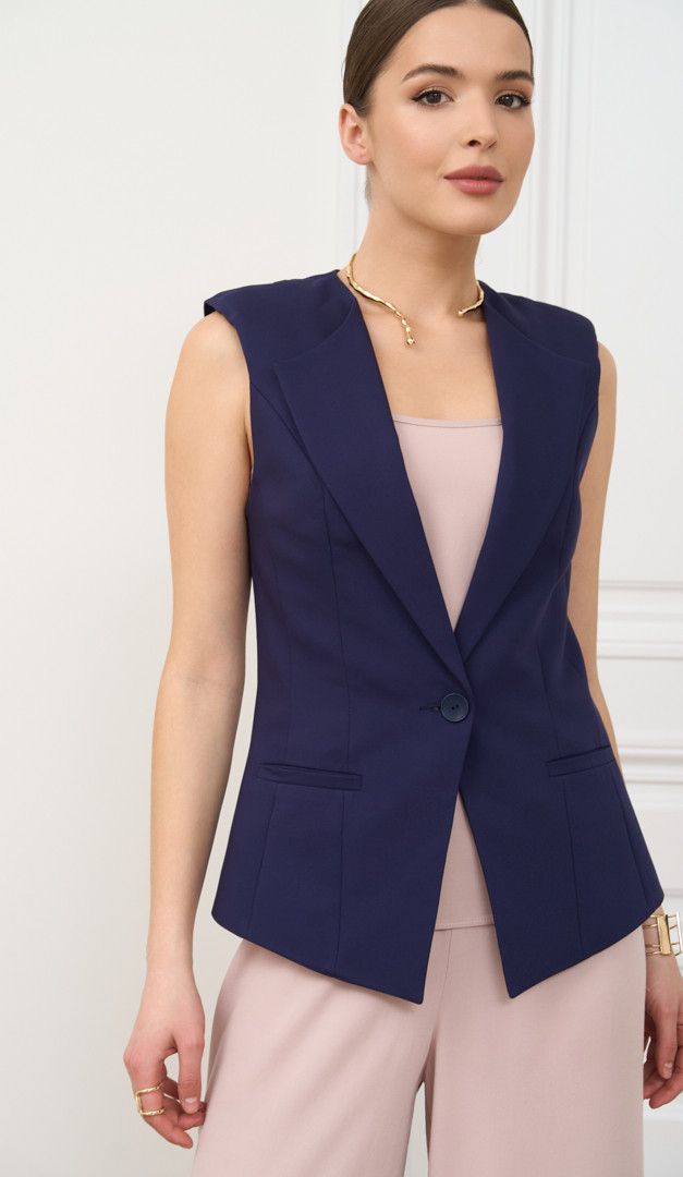 Фото zilet-zenskij-sinego-cveta-2 товара Жилет женский синего цвета0