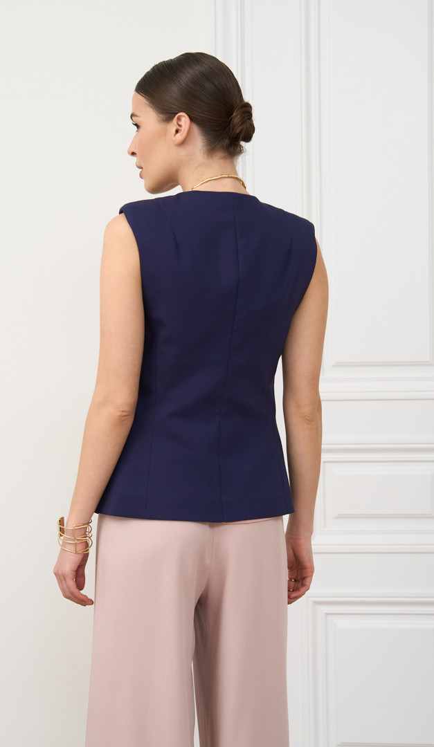 Фото zilet-zenskij-sinego-cveta-6 товара Жилет женский синего цвета0