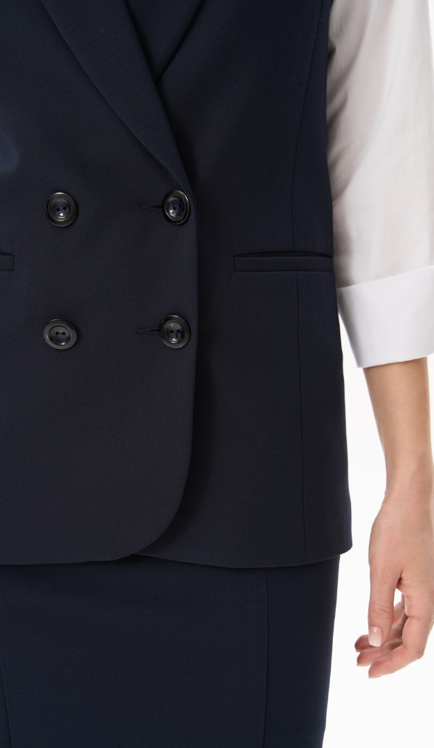 Фото zilet-zenskij-udlinennyj-sinij-05 товара Жилет женский удлиненный синий0